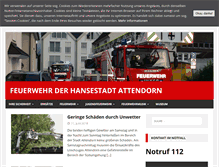 Tablet Screenshot of feuerwehr-attendorn.de